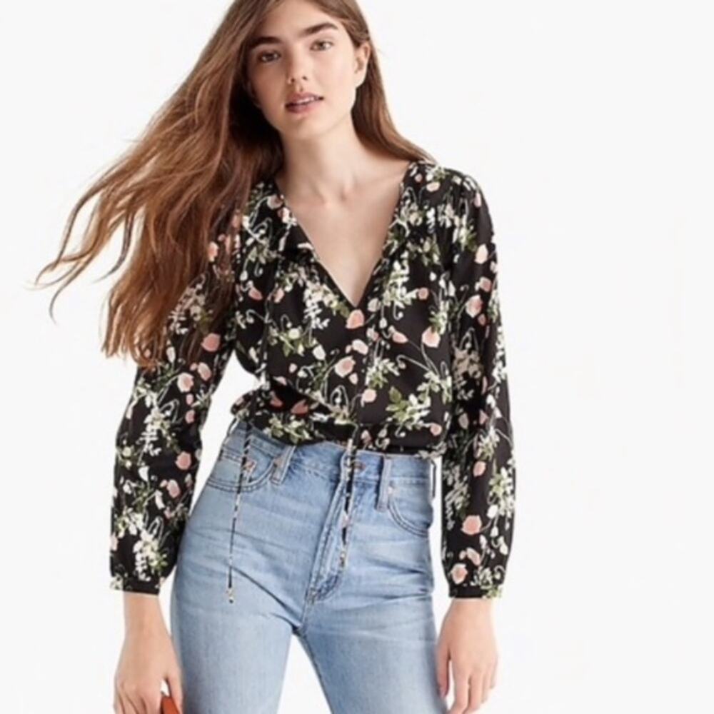 J.‎ Crew liberty of London Poppy dream peasant top